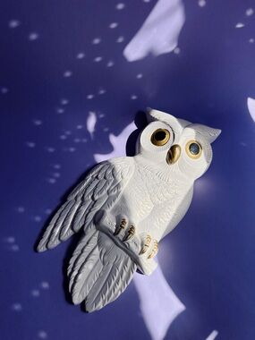 Miller Studio Chalkware Owl Wall Hanging MCM Vintage Home Decor 1978